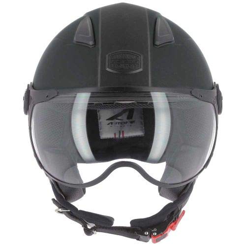 Astone Helmets - Casque jet KSR 2 graphic - Casque de moto léger - Casque de moto compact - Casque de scooter -matt black gunmetal XL