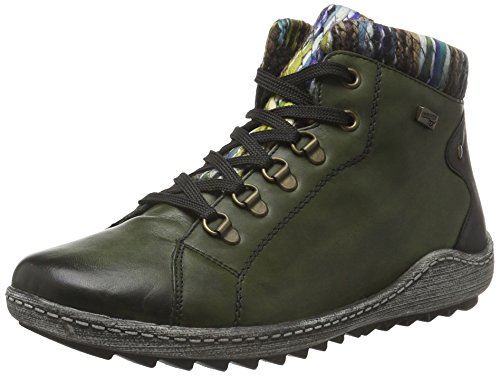 Remonte R1473, Zapatillas Altas Mujer, Verde (Leaf/Schwarz/Blau-Multi/Leaf / 52), 38 EU