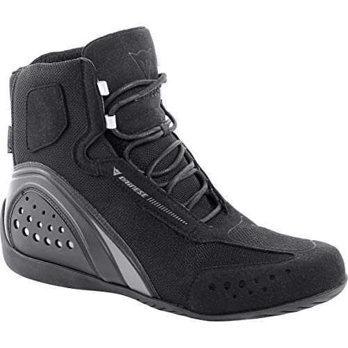 Dainese Air JB Botas para Moto, Negro/Blanco/Rojo