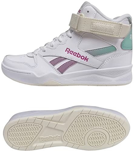 Reebok Royal Bb4500 Hi Strap, Zapatillas de Deporte Mujer, FTWR White Infused Lilac Semi Classic Teal, 38 EU