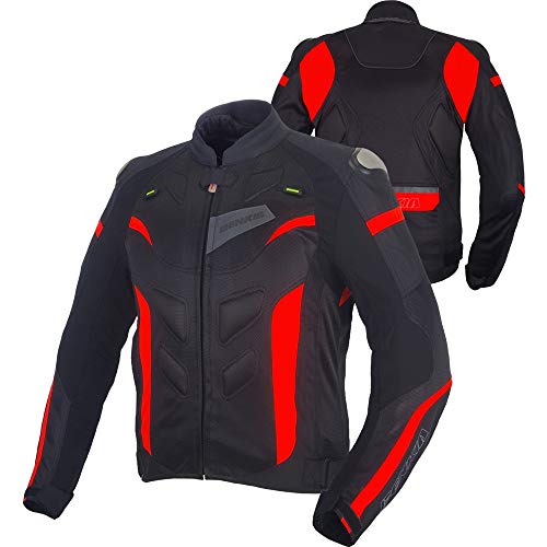 sjapex Hombre Chaqueta Impermeable y Resistente Al Viento para Moto Motocicletas, Pecho Espina Atrás Protector Armadura CE Protección Moto Tormenta con Ventila (S~5XL)