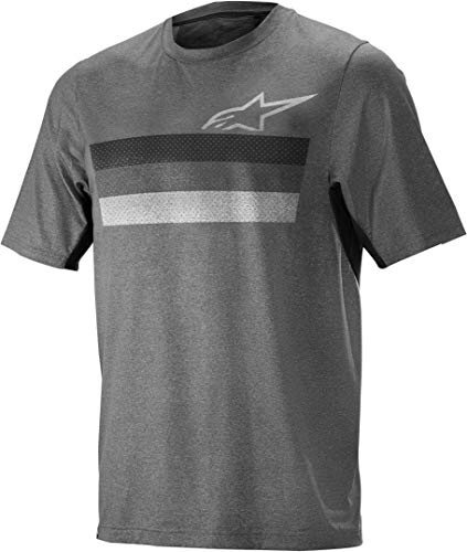 Alpinestars Alps 6.0 SS Jersey Camisa, Melange Gris Oscuro Negro, M Unisex