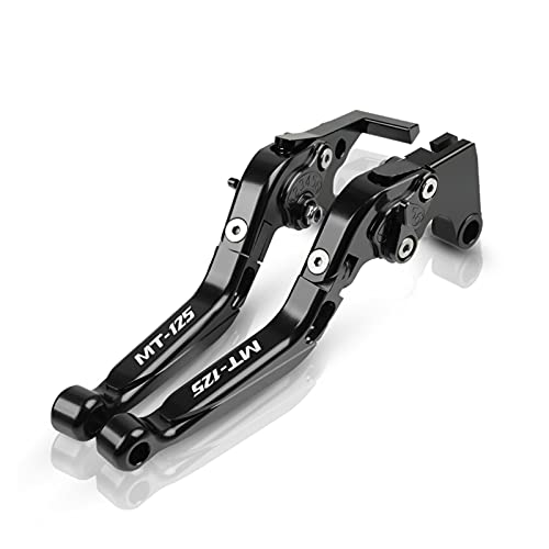 JLXW Maneta Embrague Freno Mango De Freno De Motocicleta Mango De Palanca De Freno De Embrague Ajustable para Yamaha MT-125 MT125 2014 2015 2016 2017 2018 (Color : Negro)