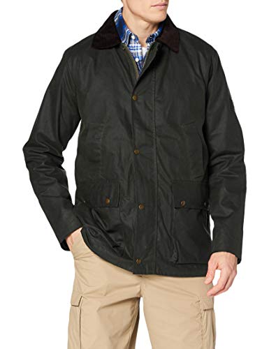 Regatta Country Wax Chaqueta encerada repelente al agua, con ribete de pana en el cuello Jackets Non-Waterproof, Hombre, Dark Khaki, M