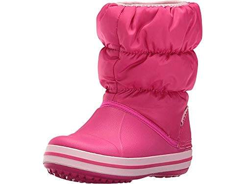 Crocs Winter Puff Boot Kids, Botas de Nieve Unisex Niños, Rosa (Candy Pink), 28/29 EU