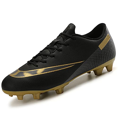 VTASQ Zapatillas de Fútbol Hombre Spike Aire Libre Profesionales Atletismo Training Botas de Fútbol Hombre Zapatillas de Deporte Nero 35 EU