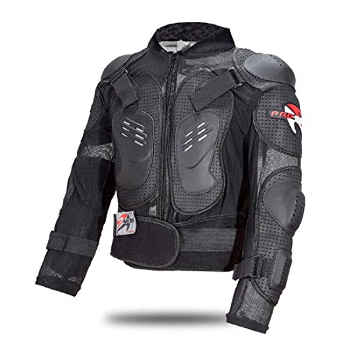 Chaqueta de Moto armadura Completo Motocross Enduro Scooter Protección Cuerpo para Adultos 3XL Negro