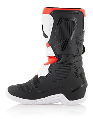 Alpinestars Botas De Mx Primera Infancia Tech 3S Negro-Blanco-Rojo-Fluorescent (Eu 28 / Us 10 Ninos Pequeños, Negro)