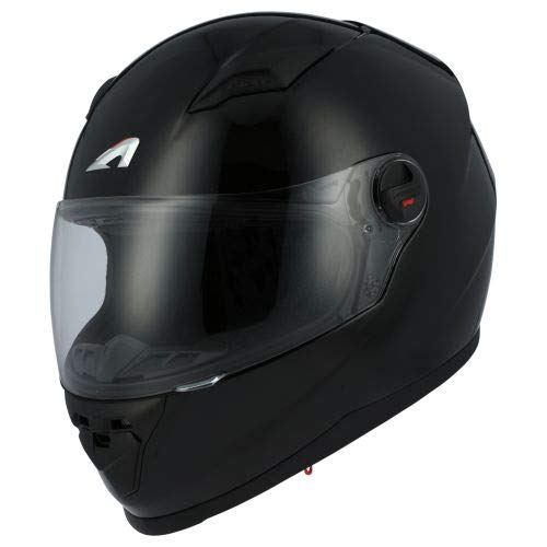 Astone Helmets - Casque intégral GT2 Monocolor - Casque idéal milieu urbain - Casque intégral en polycarbonate - Black XS