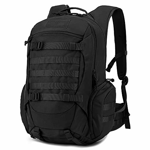 Mardingtop 28/35L Mochila Militar, Mochilas Hombre Deportivas Mochila Tactica Senderismo Moto Deporte Viaje Playa Montaña Negra for Unisex (35L, 35l-Negro II)