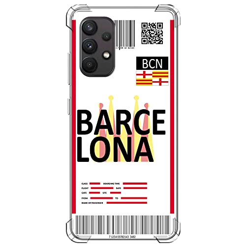 Movilshop Funda Antigolpes para Motorola Moto G10 Billete de Avión [ Barcelona ] Esquina Reforzada Silicona 1.5mm de Grosor Flexible Transparente Bumper Gel TPU