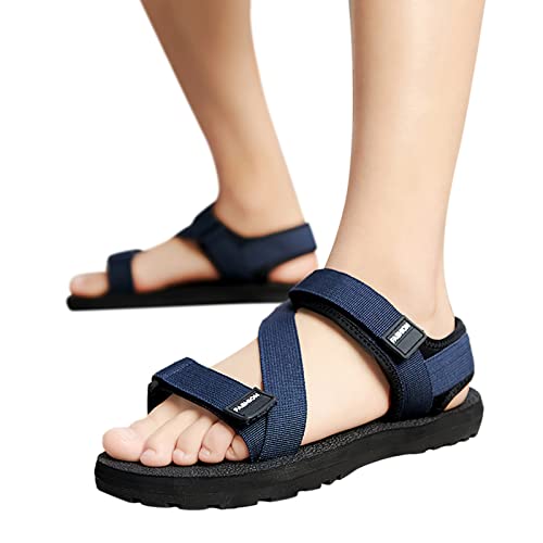 Sandalias Planas para Hombre Verano Mulas Transpirable Casual Semi Trailer Sandalias Pies Largos Zapatos de Playa Vacaciones Hombre Sandalias de Caminar para Hombre