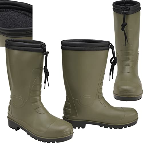 Brandit Rain Boots Winter, Bota táctica y Militar Hombre, Olive, 43 EU