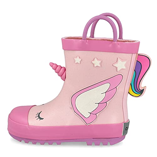 Light Pink Unicorn Rain Boots Rubber