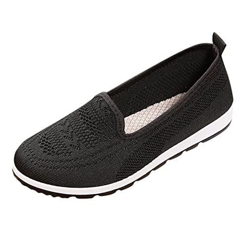 Sandalias Mujer Baratas Cuero Zapatos de tela transpirable para mujer, zapatos informales de suela blanda a la moda, zapatos informales transpirables de Calzado Horma Ancha Mujer