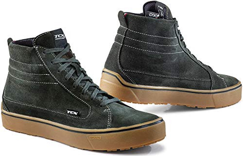 TCX 9408 W Street 3 WP Vema Botas de Motociclista, Hombre, Verde/Marrón, 44 EU