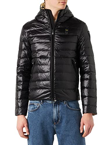 Blauer Chaqueta Corta Acolchada de Pluma Apertura, 999 Negro, M Hombres