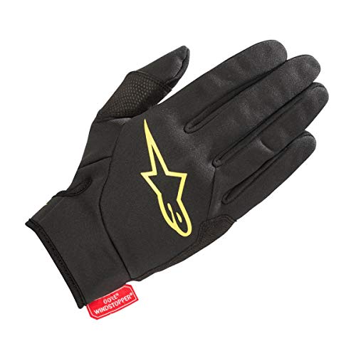 Alpinestars Guante Cortavientos Cascade Gore, Hombres, Ácido Negro Amarillo, M