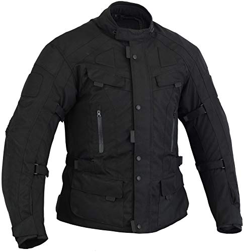 Bikers Gear Australia The Infinity Chaqueta de moto,tejido Cordura con protecciones, talla 2XL, negro