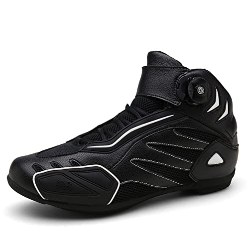 Zapatos de moto hombre mujer universales, botas de motociclista transpirables de moda con sistemático de cierre ATOP, soporte de tobillo, botas cortas antideslizantes de protección contra impactos 36-