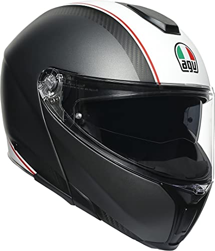 AGV Sportmodular Multi Mplk Casco, Accesorio Unisex para Adultos, Funda de ladrillo Gunmetal/Blanco, M