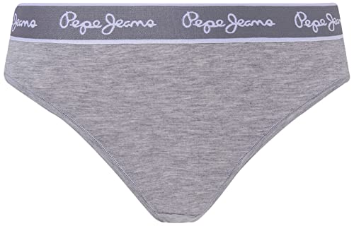 Pepe Jeans Pepe Thong Bikini Style Underwear, Gris (Grey Marl), XL para Mujer