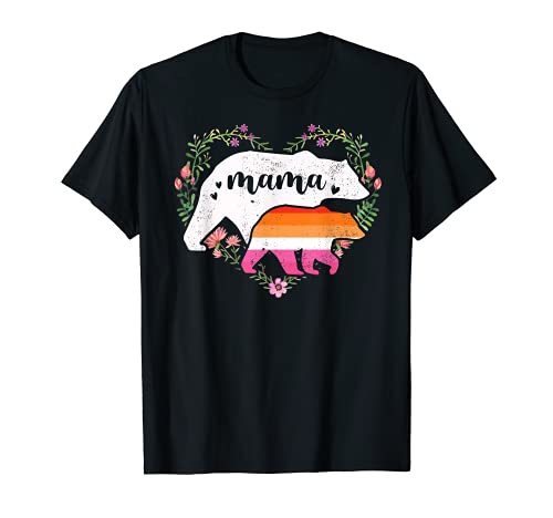 LGBTQ Mama Bear Orgullo Lesbiano Igualdad de Derechos Arco Iris Camiseta