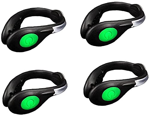 JJJ LED de Zapatos LED Luces de Clip de Seguridad Noche de Seguridad Reflectante Equipo for Correr for Corredores Joggers Bikers Walkers Azul 4pcs (Color : Green)