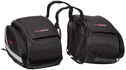 A-Pro Pareja Bolsas Side Alforjas Moto Sport Touring Cordura Impermeable Negro