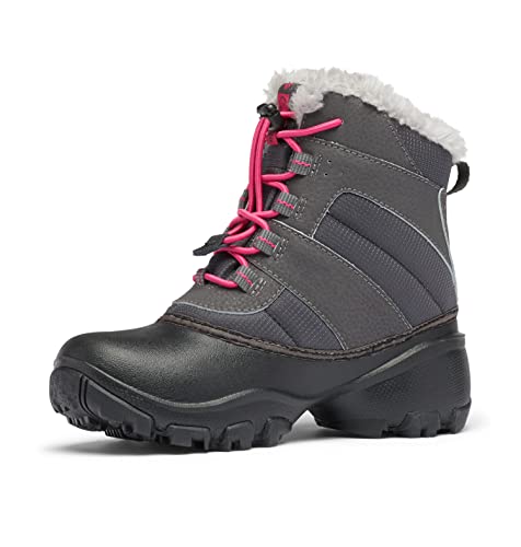 Columbia Cuerda Juvenil para Remolque III Impermeable, Botas para Nieve Unisex niños, Dark Grey Haute Pink, 37 1/3 EU