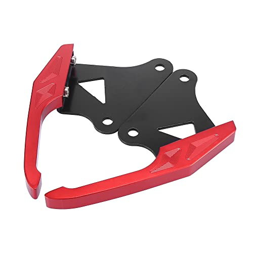 Motoforti 1 Par Motocicleta Trasero Asiento Pasajero Pasajero Agarre Barras Manija Rojo