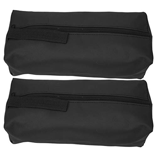 2 Pcs Bolsa de Herramientas Portátil Grande Bolsa de Almacenamiento Lona Herramientas Bolsa de Herramientas Cremallera Con Clip Multifuncional Bolsa de Almacenamiento Multifuncional Bolsa C(Negro)