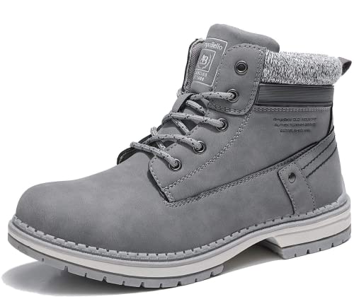 ARRIGO BELLO Botas Mujer Botines Zapatos Invierno otoño Botas de Nieve Aire Libre Boots Urbano Fiesta Oficina Caminando Senderismo 36-41 (Tela Gris Completo, Numeric_36)