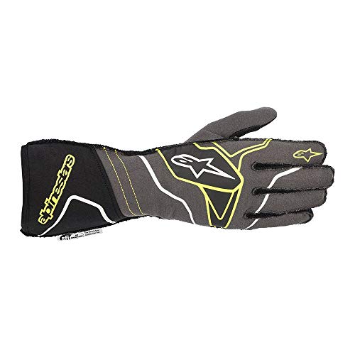 Alpinestars TECH-1 ZX V2 GLV SFI - Anth YEL FL BLK - L