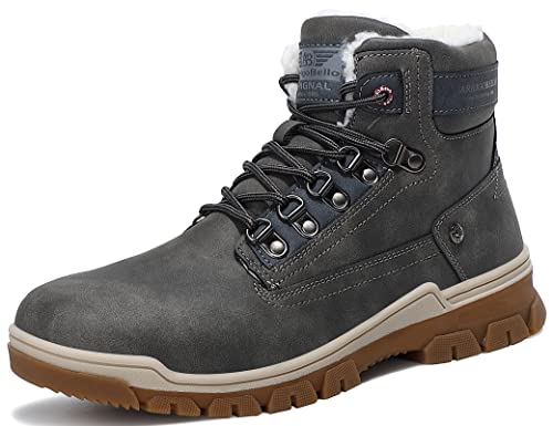 ARRIGO BELLO Botas Hombre Invierno Botines Zapato Nieve Clásico Forrado Piel Trekking Senderismo Talla 41-46 (A-Gris, 42)