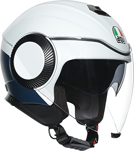 AGV E2205 Multi Casco para Moto, Unisex-Adult, Gris/Negro/Blanco, XS