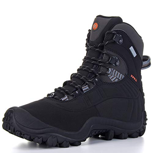 XPETI Thermator Botas de Senderismo Impermeables Para Hombre Altas High Rise Negro Talla 43 EU