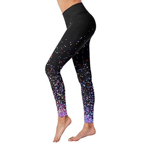 OIUHJN Mochila para chicos y mujeres, pantalones estampados, leggings de cintura alta, pantalones de deporte, pantalones de yoga para mujer, Negro , S