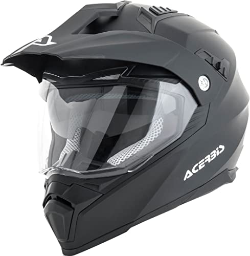 Acerbis Casco Flip Fs-606, Negro opaco, M