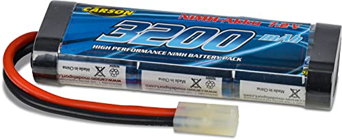 Carson 500608213 Racing Pack - Batería para vehículos teledirigidos (7,2 V, 3200 mAh, NiMH), Color Negro