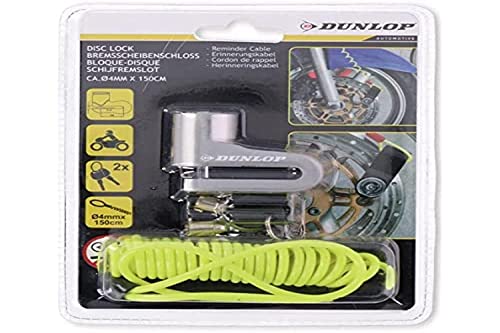 Candado para disco de freno de motocicleta, 4 mm de diámetro, con cable de memoria de 1,5 m, para moto y bicicleta