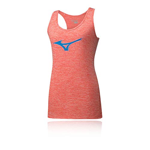 Mizuno Aero Tank-Top-Orange, Blau Camisetas, Naranja, Extra-Small para Mujer