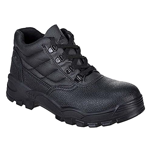 Portwest Bota Steelite Protector S1P, Tamaño: 49, Color: Negro, FW10BKR49