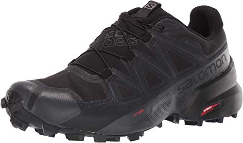 Salomon Speedcross 5 Gore-Tex Zapatillas de Trail Running para Hombre, Protección climática, Agarre agresivo, Ajuste preciso, Black, 43 1/3