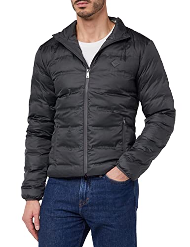 Hackett London LW Moto Chaqueta, Charcoal, L para Hombre