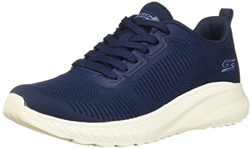 Skechers Bobs Squad Chaos Face Off, Zapatillas de Deporte Mujer, Azul (Navy), 39 EU