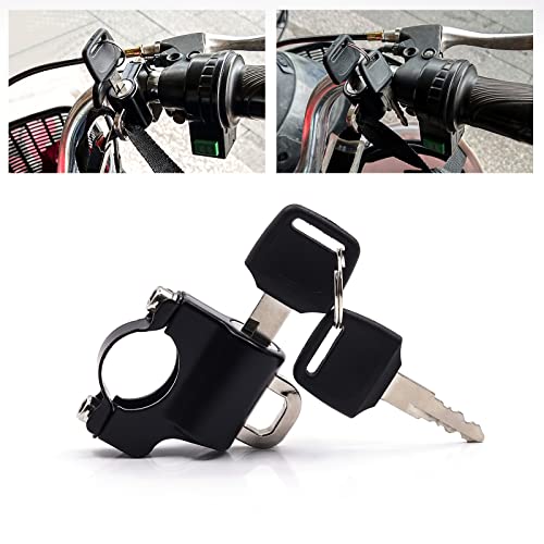 Antirrobo universal para casco de motocicleta con llaves accesorio de equitación candado de bloqueo de seguridad para manillar de 22 mm / 0,9 pulgadas