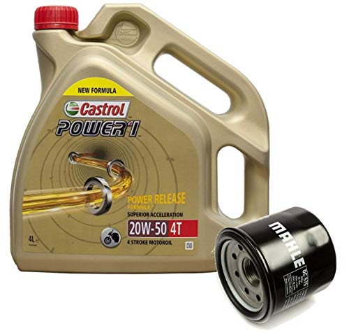 Castrol Kit Duo Power 1 Aceite de Motores 20W-50 4T 4L + Filtro Mahle OC575