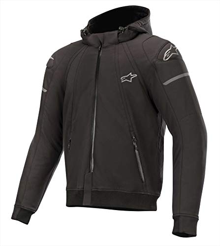 Alpinestars Chaqueta de moto Sektor Tech Hoodie Black Charcoal, Negro, S