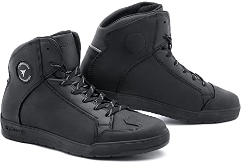 Stylmartin Matt Zapatos de motocicleta impermeables (Black,38)